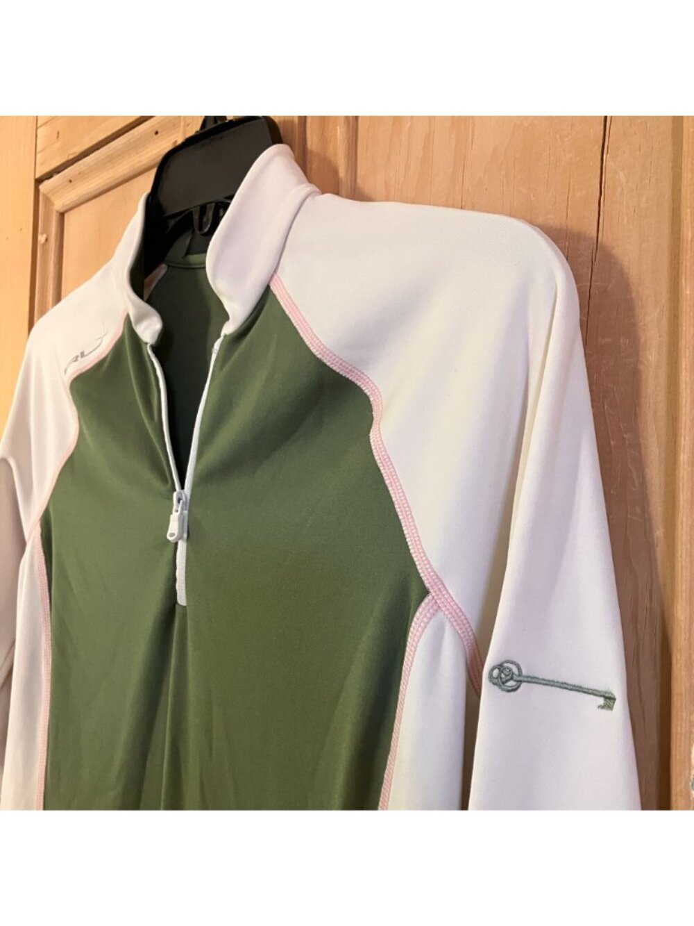 RLX Ralph Lauren Womens Golf Stretch Jersey 1/4-Zip Top Size XS Green SP EXC - Picture 3 of 12